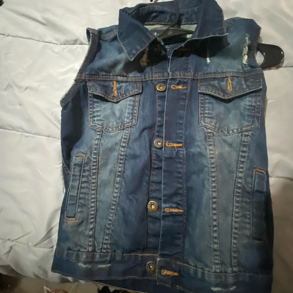 Denim Sleeveless Vest